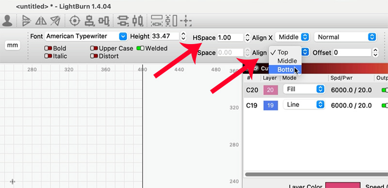 how to wrap text around a circle in lightburn