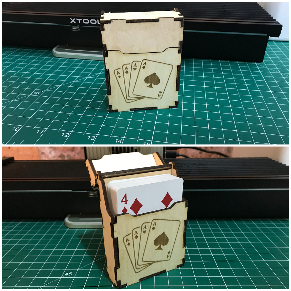 xtool f1 slide extension projects - playing card box