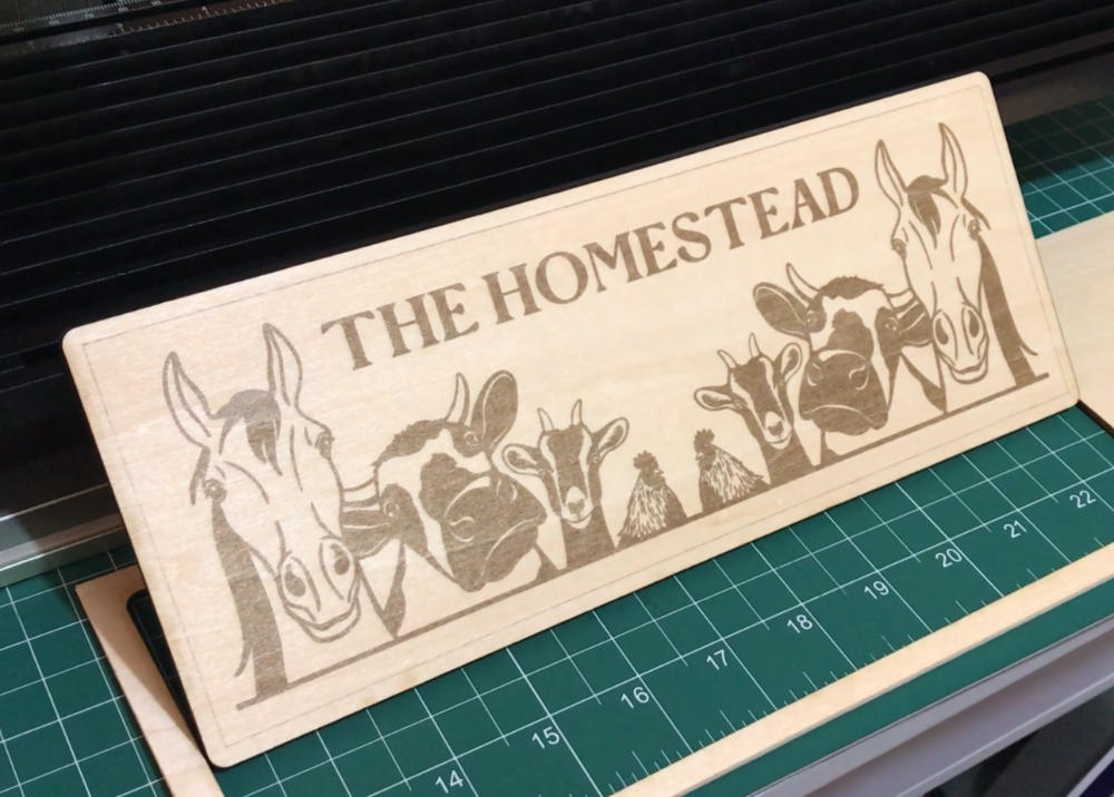 xtool f1 slide extension projects - 3mm plywood laser sign