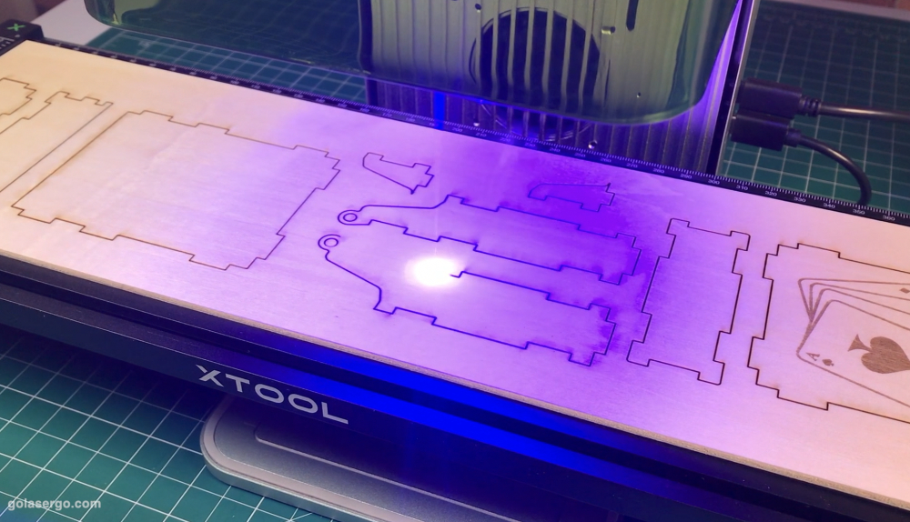 xtool f1 slide extension projects - playing card laser template