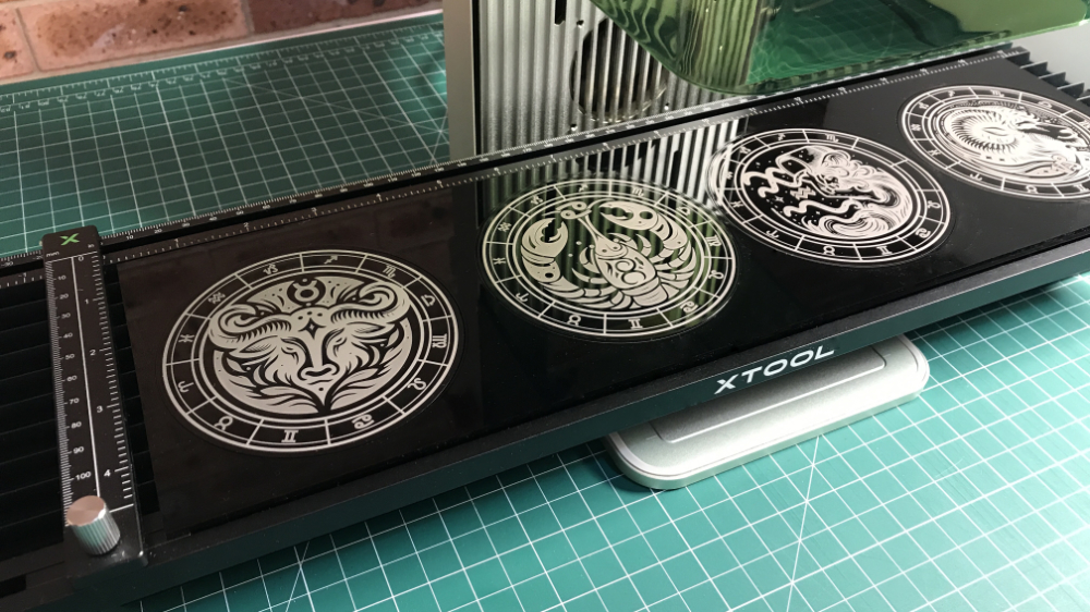 xtool f1 slide extension projects - 3mm acrylic coasters